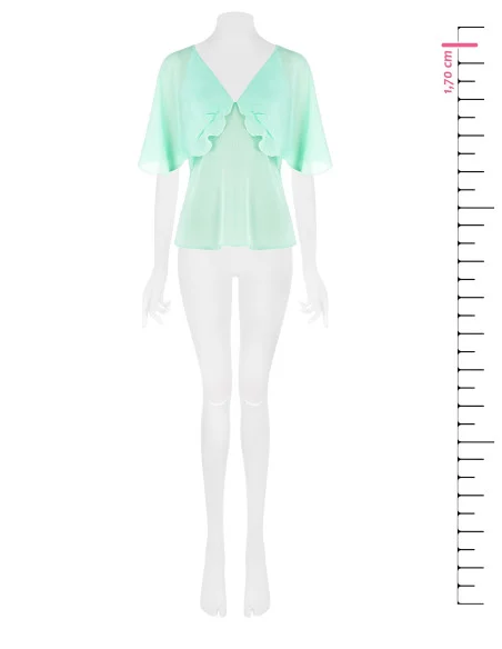Blusa Smanicata In Crepon Con Maniche A Farfalla Rinascimento