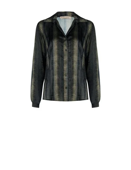 Rinascimento Python Satin Wide And Flowing Shirt