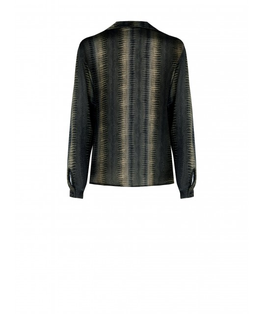 Rinascimento Python Satin Wide And Flowing Shirt