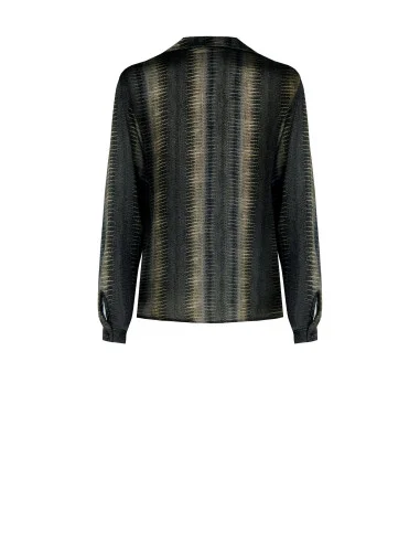 Rinascimento Python Satin Wide And Flowing Shirt