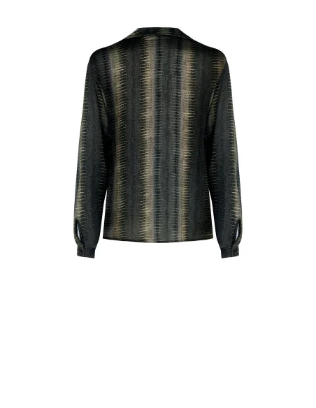Rinascimento Python Satin Wide And Flowing Shirt