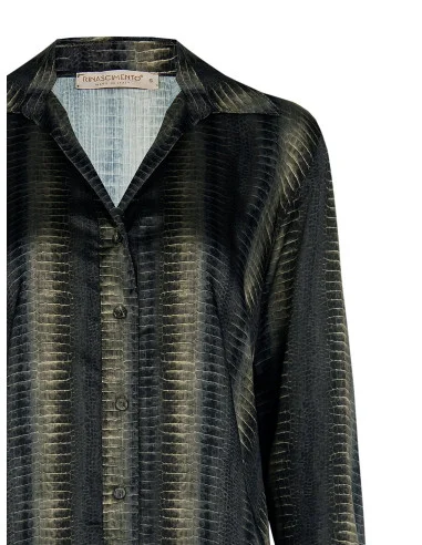 Rinascimento Python Satin Wide And Flowing Shirt