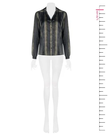 Rinascimento Python Satin Wide And Flowing Shirt