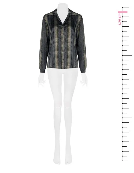 Rinascimento - Chemise large et fluide en satin python