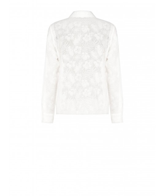 Rinascimento - Chemise perforée en mélange de viscose