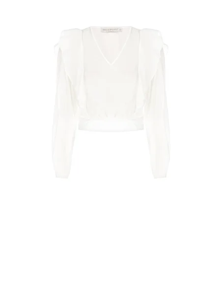 Rinascimento V-neck Ecological Fibre Balloon Blouse