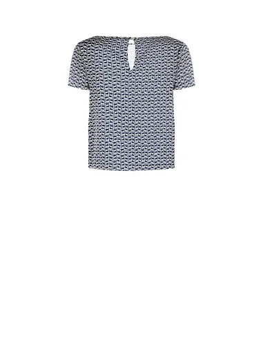 Blusa Fluida In Raso Stampato Rinascimento