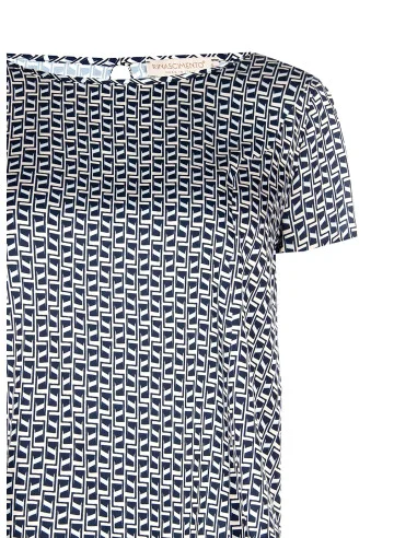 Blusa Fluida In Raso Stampato Rinascimento