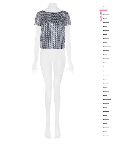 Fluid Printed Satin Blouse Rinascimento