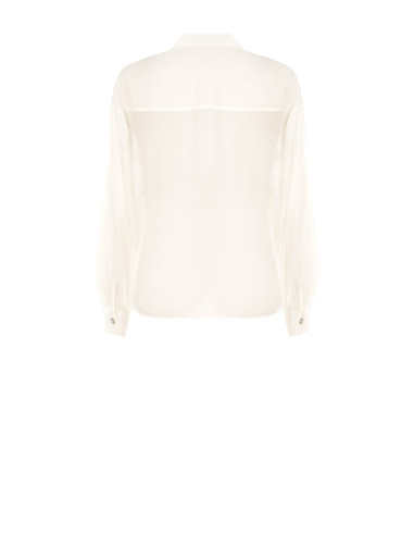 Semitransparent Large Shirt With Pockets Rinascimento