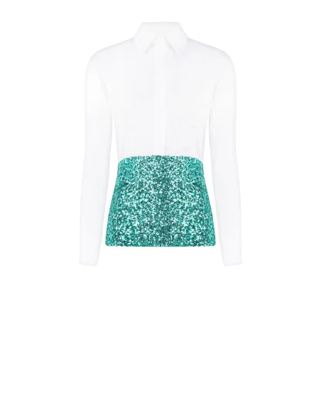 Chemise à fond pailleté Rinascimento