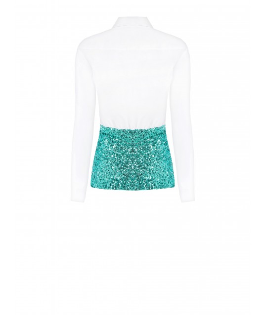 Shirt With Sequined Bottom Rinascimento