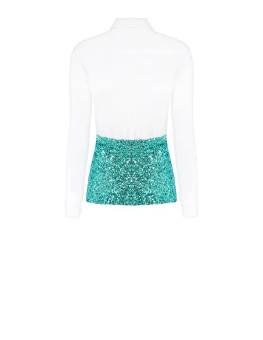 Camicia Con Fondo Ricoperto Di Paillettes Rinascimento