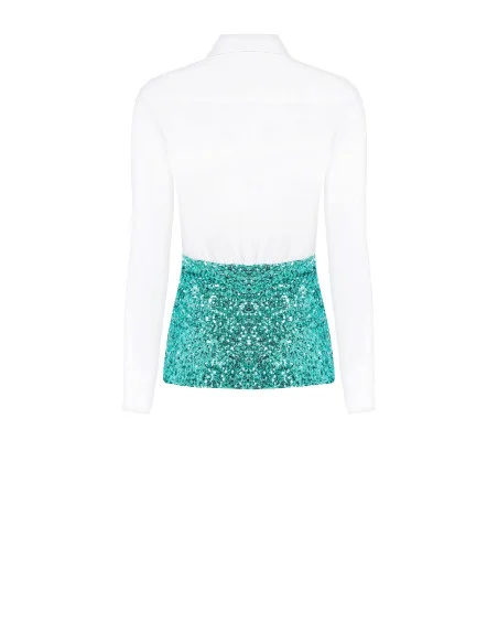 Camicia Con Fondo Ricoperto Di Paillettes Rinascimento