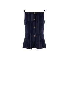 Gilets à pinces légèrement froissés avec dos lacé Rinascimento