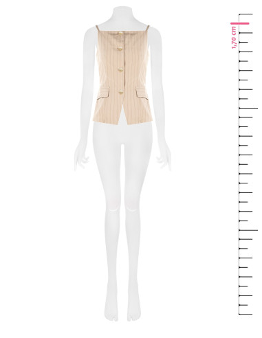 Gilets à pinces légèrement froissés avec dos lacé Rinascimento