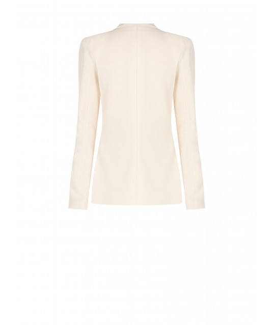 Giacca Blazer In Scuba Crepe Senza Revers Rinascimento