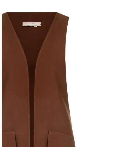 Long gilet ouvert avec fentes latérales Rinascimento