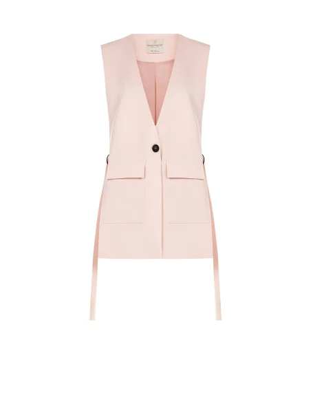 Gilet A Taglio Lungo Con Spacchi E Cinture Sui Lati Rinascimento