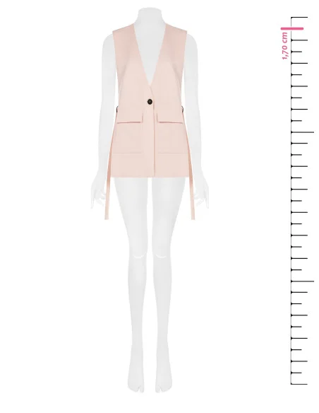 Gilet A Taglio Lungo Con Spacchi E Cinture Sui Lati Rinascimento