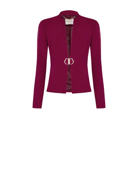 Technical fabric jacket with buckle Rinascimento