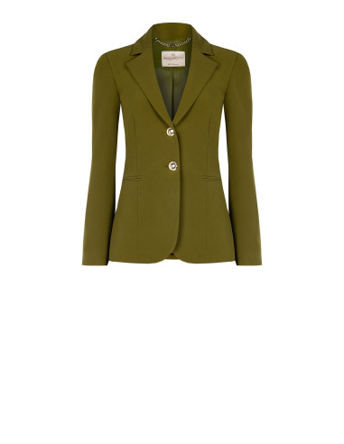 Giacca Blazer In Tessuto Tecnico Con Bottoni Logo Rinascimento