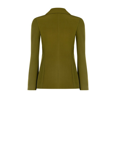 Technical Fabric Blazer Jacket With Logo Buttons Rinascimento