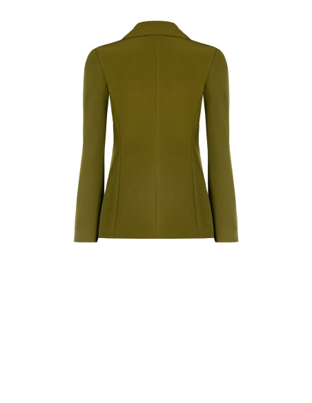 Technical Fabric Blazer Jacket With Logo Buttons Rinascimento