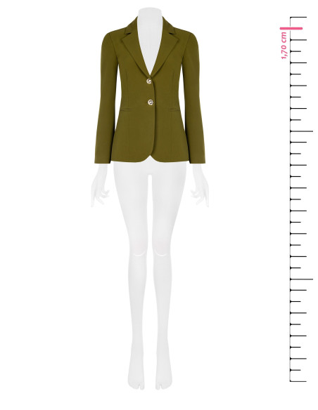 Giacca Blazer In Tessuto Tecnico Con Bottoni Logo Rinascimento