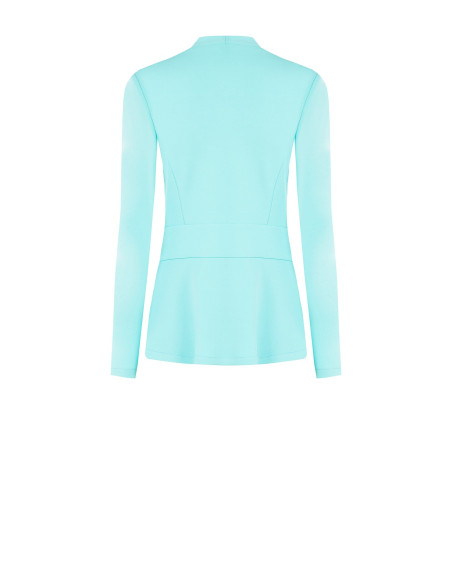 Jacket In Scuba Crepe Without Revers With Leatherette Strap Rinascimento
