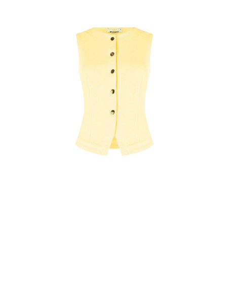 Rinascimento Stretch Denim Long Fit Waistcoat