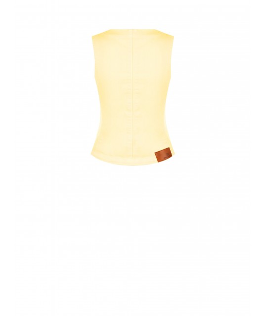 Rinascimento Stretch Denim Long Fit Waistcoat