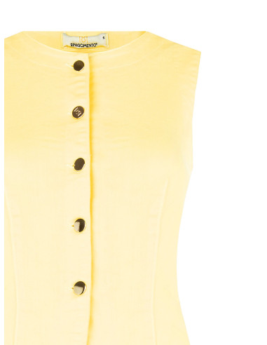 Rinascimento - Gilet long en denim stretch