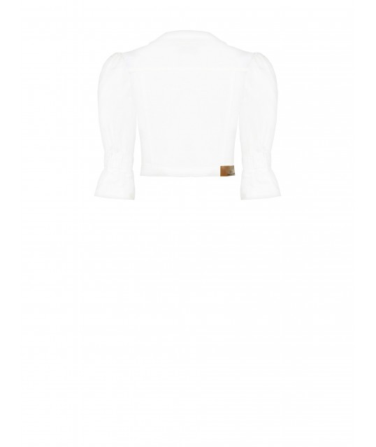 Crop Denim Stretch Jacket With Pockets Rinascimento