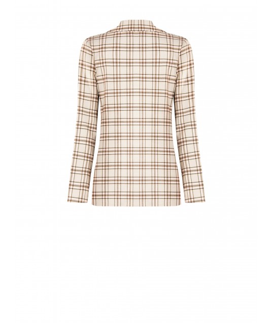 Rinascimento Polyviscose Checked Blazer Jacket
