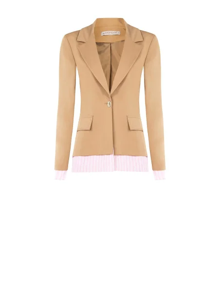 Rinascimento Veste blazer en polyester avec empiècements rayés