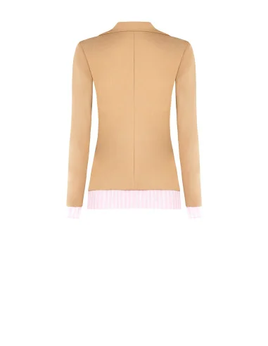 Giacca Blazer In Poliviscosa Con Inserti A Righe Rinascimento