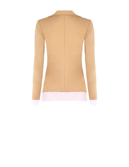 Giacca Blazer In Poliviscosa Con Inserti A Righe Rinascimento