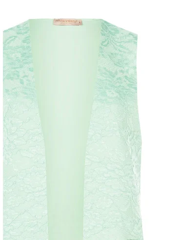 Long gilet ouvert en dentelle Rinascimento