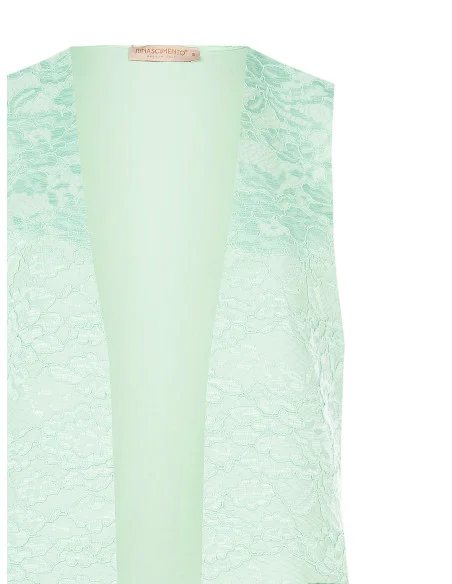 Long Open Lace Vest Rinascimento