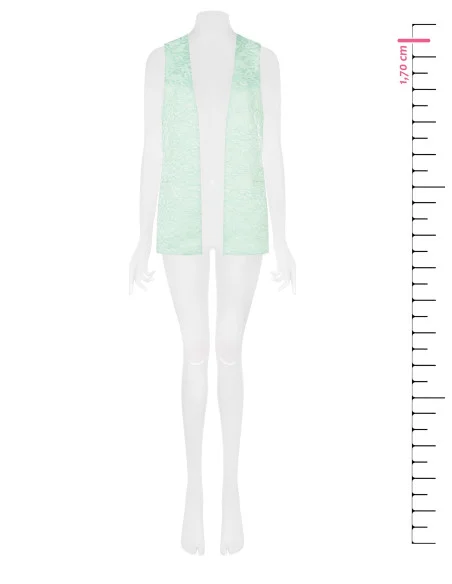 Long Open Lace Vest Rinascimento