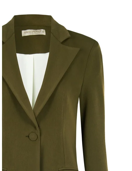Giacca Blazer Sfiancata In Tessuto Tecnico Rinascimento