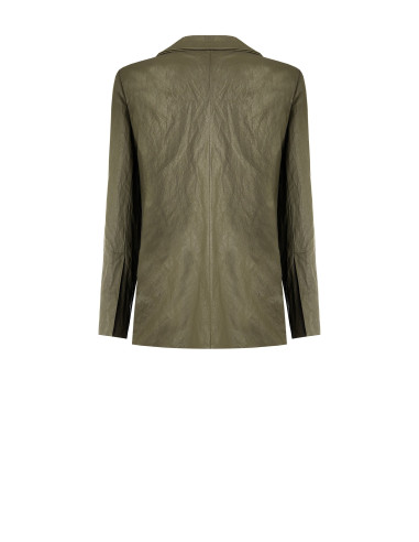 Rinascimento Wrinkled Leatherette Blazer Jacket