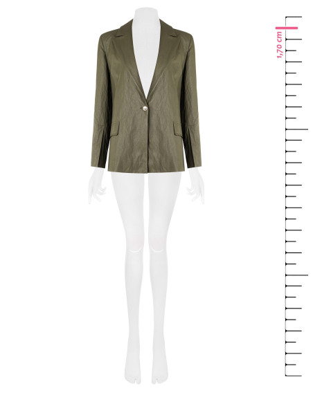 Rinascimento Wrinkled Leatherette Blazer Jacket