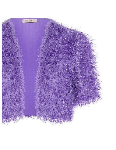 Rinascimento Feather Effect Stranded Open Shrug Bolero