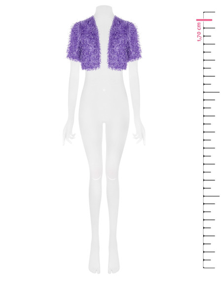 Rinascimento Feather Effect Stranded Open Shrug Bolero