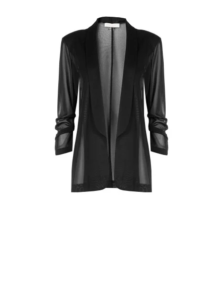Rinascimento Open Tulle Stretch Blazer Jacket