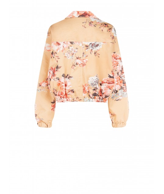 Rinascimento - Blouson bombardier en coton imprimé fleurs