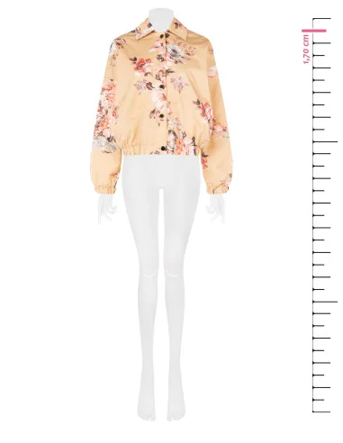 Rinascimento - Blouson bombardier en coton imprimé fleurs