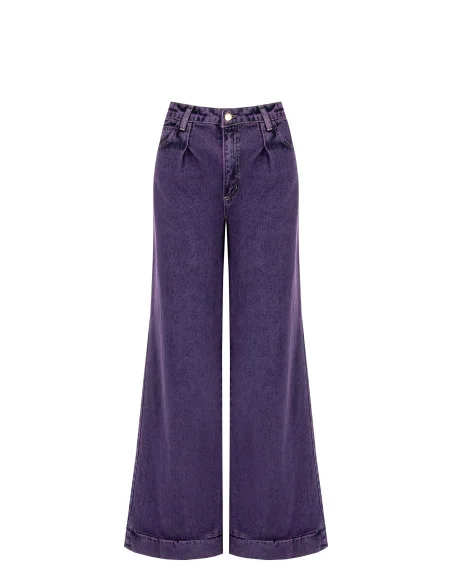 Coloured Palace Jeans With High Hem Rinascimento